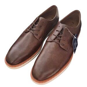 NWT George Men's Casual Oxford Shoes Kradinn Size 13 Dark Brown Foam Lace-Up